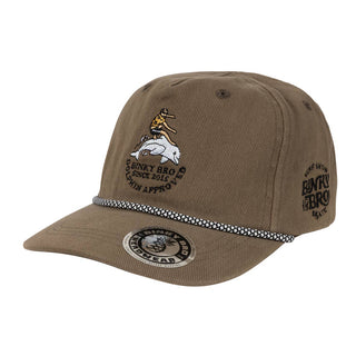 BinkyBro Kids Dolphin Approved Hat in blue with dolphin embroidery, adjustable brim, and breathable fabric for children.