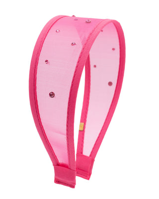 Bari Lynn Mesh Headband - Hot Pink