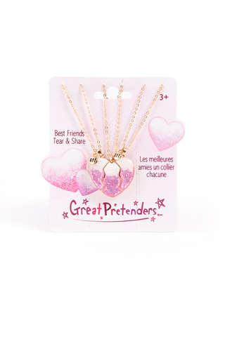 Great Pretenders Besties Era Tear and Share 3pc Necklace Set
Children's jewelry set with necklaces on a 'Great Pretenders' branded card.
