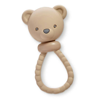 Itzy Ritzy Sweetie Rattle™ - Bear
Beige teddy bear-shaped teething ring on a white background