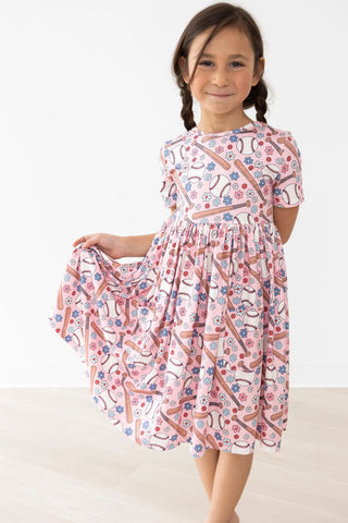 Mila & Rose S/S Pocket Twirl Dress - Batter Up