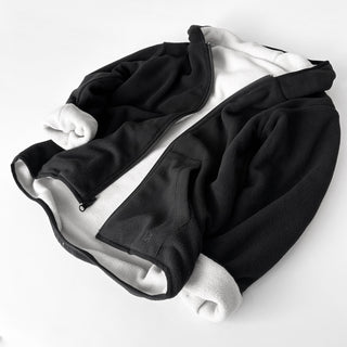 Little Bipsy Reversible Fleece Zip Hoodie - Black