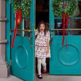Pink Chicken Girls Maribelle Dress - Santa Garland