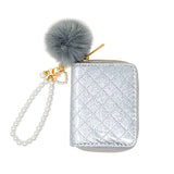 Zomi Gems Sparkle Pearl Strap Wallet - Silver