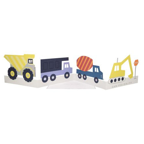 Meri Meri, Meri Meri Construction Vehicles Birthday Card - Basically Bows & Bowties