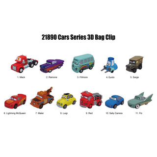 Cars 3D foam collectible keychain by Thin Air Brands featuring a colorful car character design.