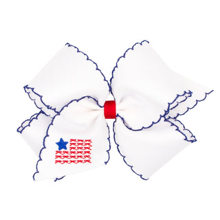 King Wee Ones Moonstitch Embroidered Flag Hair Bow on Clippie
Map of a region with a red box and blue star on a white background