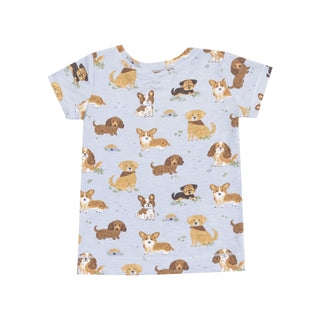 Angel Dear Short Sleeve Loungewear Set - Best Friend Dogs Blue