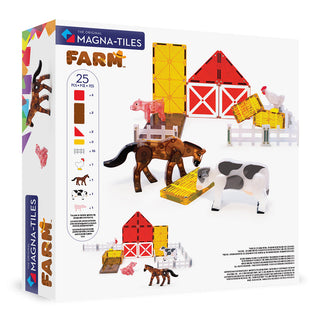 Magna-Tiles Farm™ 25-Piece Set
Magna-Tiles Farm set packaging with toy pieces on a white background