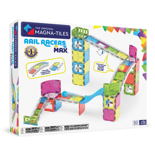 Magna-Tiles Rail Racers™ Max 80-Piece Set
Magna-Tiles Rail Racers Max toy set packaging on a white background