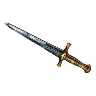 Liontouch Sword - Triple Lion King
Decorative dagger with gold and blue handle on a white background