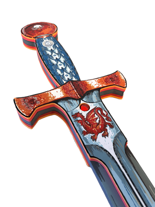 Liontouch Sword - Amber Dragon Knight
Decorative sword with a dragon emblem on a white background