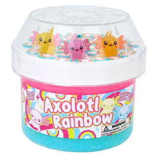 Dope Slimes, Dope Slimes Axolotl Rainbow - Cloud Textured Slime - Basically Bows & Bowties