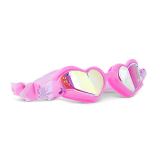 Bling2o Soft Crush Fabric Strap Heart Swim Goggle
Pink heart-shaped swim goggles with a bow on a white background