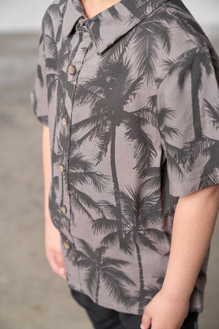 Little Bipsy Palm Print Button Up