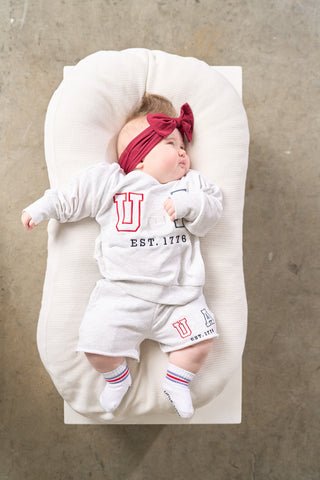 Little Bipsy USA Lightweight Crewneck - Heather Grey
