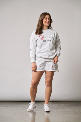 Little Bipsy Adult USA Lightweight Crewneck - Heather Grey