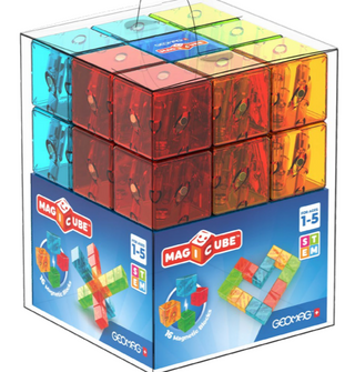 Geomag Magicube Gems Crystal 16pc Set
Geomag Magic Cube set in packaging with colorful magnetic building blocks.