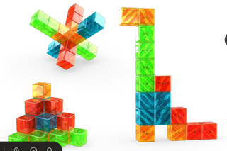 Geomag Magicube Gems Crystal 16pc Set
Colorful geometric building blocks on a white background