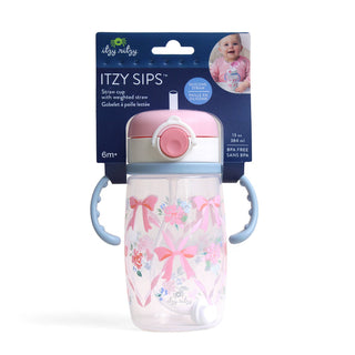 Itzy Ritzy Itzy Sips™ Straw Cup - Ribbons & Roses