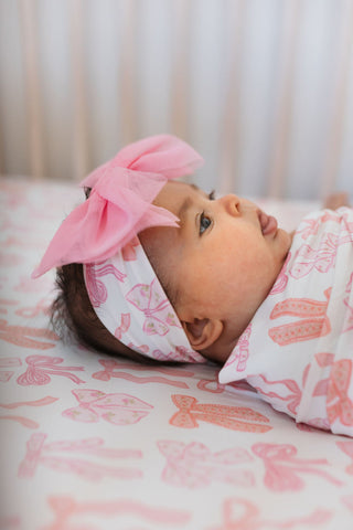 In My Jammers Spring Floral Bow Headband