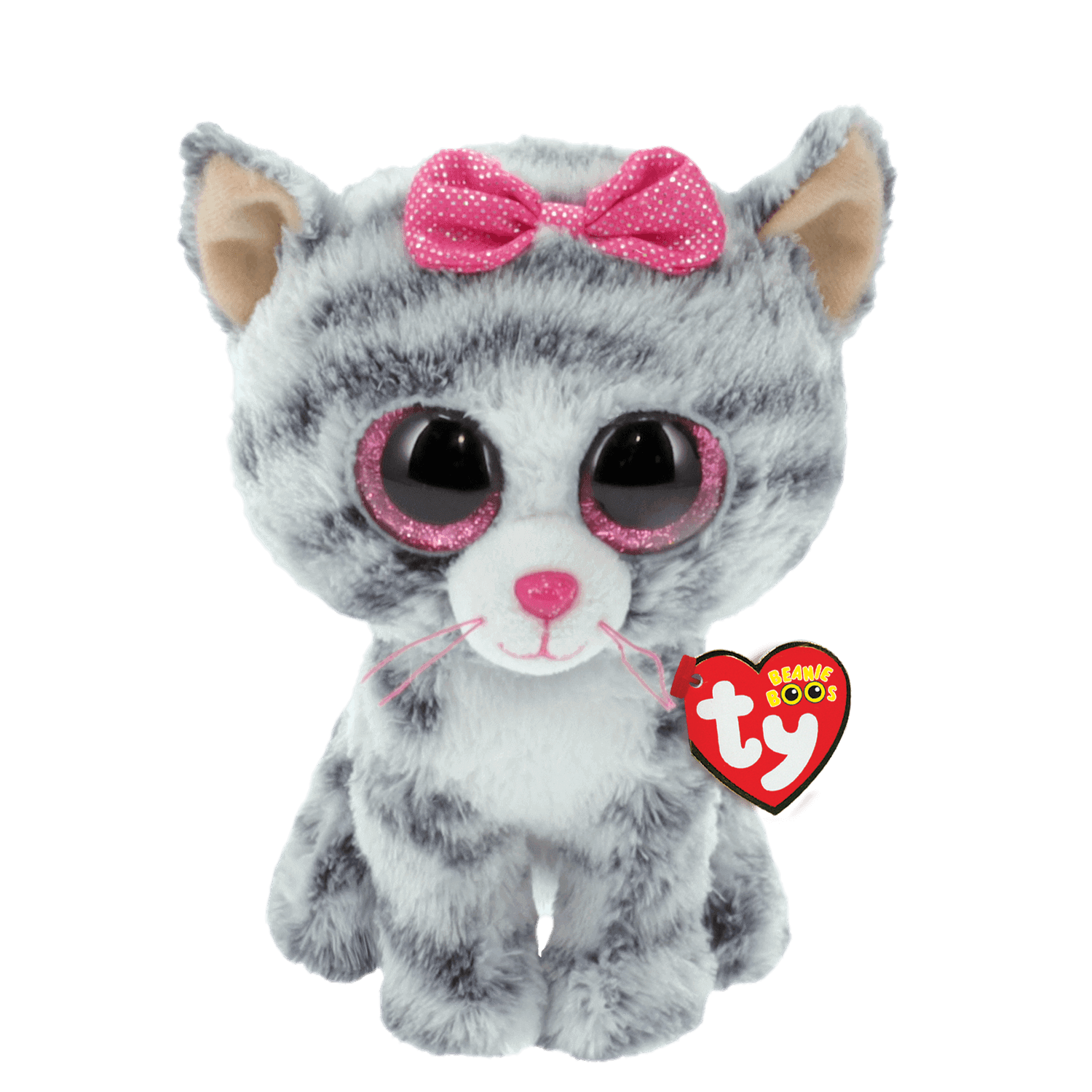 Ty Kiki the Grey Striped Cat Beanie Boo, Ty Inc, Ty Kiki the Grey