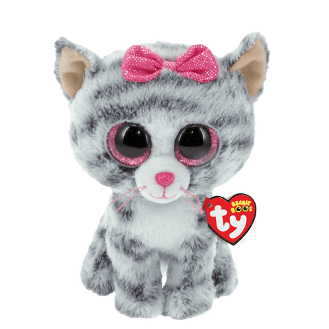 Ty Kiki the Grey Striped Cat Beanie Boo