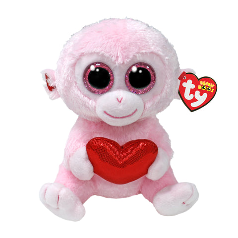 Ty Gigi the Monkey with Heart Beanie Boo