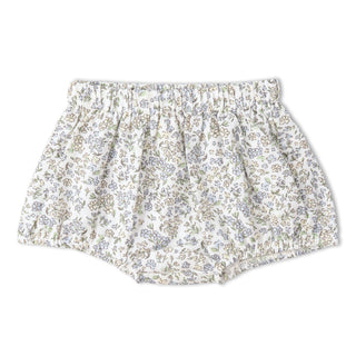 Makemake Organics organic scalloped top and bloomers set for babies, featuring tulle floral details and soft, comfortable fabric.