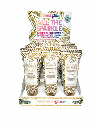 Sunshine & Glitter, Sunshine & Glitter All the Sparkle Mineral Shimmer SPF 30 Sunscreen - Basically Bows & Bowties