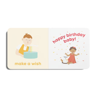 Left Hand Book House birthday baby board book for children, featuring colorful illustrations and durable pages for little readers.