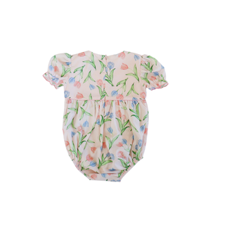 Hollis Baker Everly Bubble - Tulips
Floral baby romper on a white background