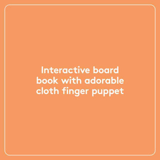 Hachette Baby Pumpkin: Finger Puppet Book (Little Finger Puppet) Board Book
Text on an orange background describing an interactive board book with a cloth finger puppet.