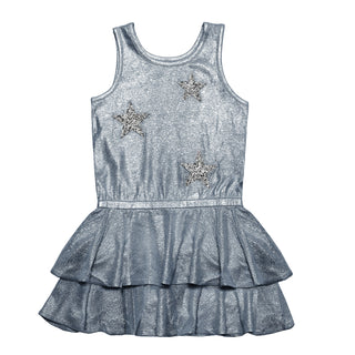 MIA New York Tiered Dress - Blue
Children's denim dress with star patterns on a white background