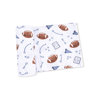 Angel Dear Swaddle Blanket - Touchdown Time Navy