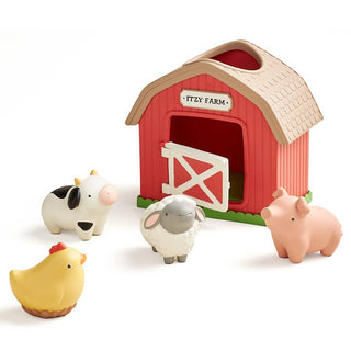 Itzy Ritzy Itzy Play Barn™
Toy barn with four farm animals on a white background