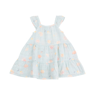 Angel Dear Twirly Muslin Sundress - Pretty Seashells