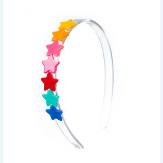 Lilies & Roses Centipede Stars Headband - Rainbow, Lilies & Roses, Acrylic Bow Headband, Acrylic Headband, Acryliic, All Things Holiday, cf-type-headband, cf-vendor-lilies-&-roses, Lilie & Ro