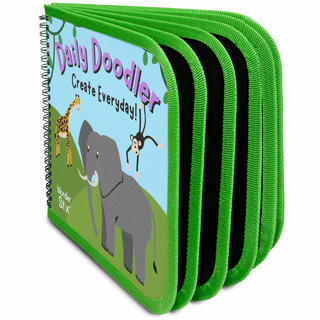 Daily Doodler Reusable Activity Book - Animals Cover
Set of four green notebooks with animal illustrations on a white background
