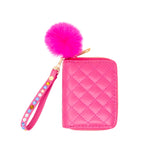 Zomi Gems Quilted Rhinestone Strap Wallet - Hot Pink