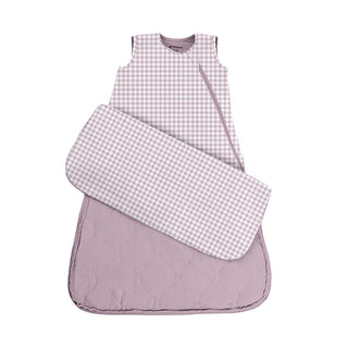 Gunamuna Sleep Sack 1.0 TOG - Slumber
Purple checkered baby sleeping bag on a white background