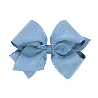 Medium overlay grosgrain bow on Wee Ones hair clip with a classic clip design, perfect for toddler and baby hair accessories.