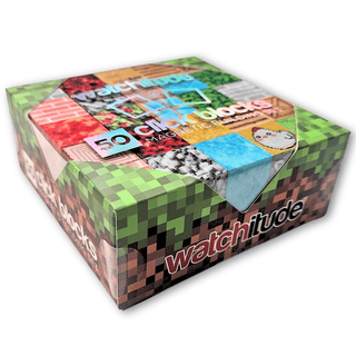 Watchitude Click Blocks magnetic building set with 50 colorful plastic pieces for creative play and construction.