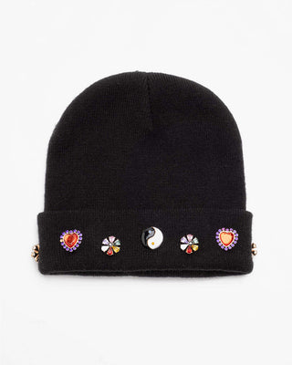Super Smalls Carpe Diem Beanie
Black beanie with colorful gemstones on a white background