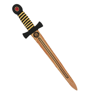 Liontouch Sword - WoodyLion: Gold/Black
Wooden sword with decorative handle on a white background