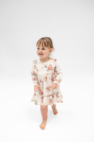 Angel Dear Ruffle Tiered Dress & Ribbed Legging Set - Romantic Roses
