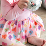 Sweet Wink, Sweet Wink Candy Hearts Valentine's Day L/S Tutu Bodysuit - Basically Bows & Bowties