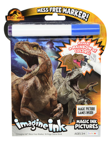 Jurassic World Magic Ink Pictures & Game Book with Mess Free Marker