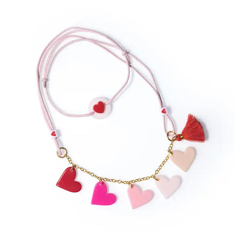 Lilies & Roses Multi Heart Pink Shades Necklace, Lilies & Roses, Heart Necklace, Lilies & Rose, Lilies & Roses Necklace, Lilies & Roses Valentine, Lilies and Roses, Multi Heart Pink Shades Ne