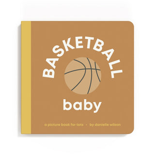 Left Hand Book House basketball-themed board book for babies, featuring colorful illustrations and chunky pages for little hands.